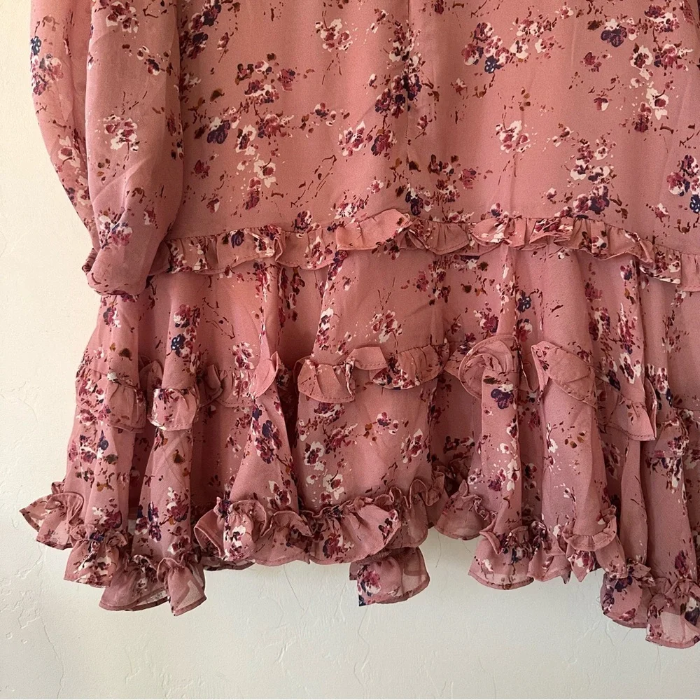 Bardot Ditsy Frill Dress in Rose Ditsy - Picture 10 of 11